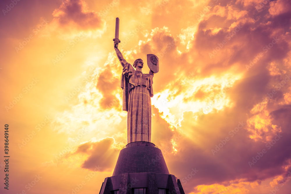 Kiev / Ukraine May 2019 The famous Motherland Monument also known as