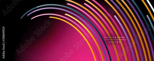 Abstract colorful lines vector background. Internet, big data and technology connections concept, abstract template