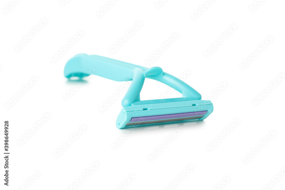 Mint razor isolated on white background, close up Mint razor isolated on white background, close up
