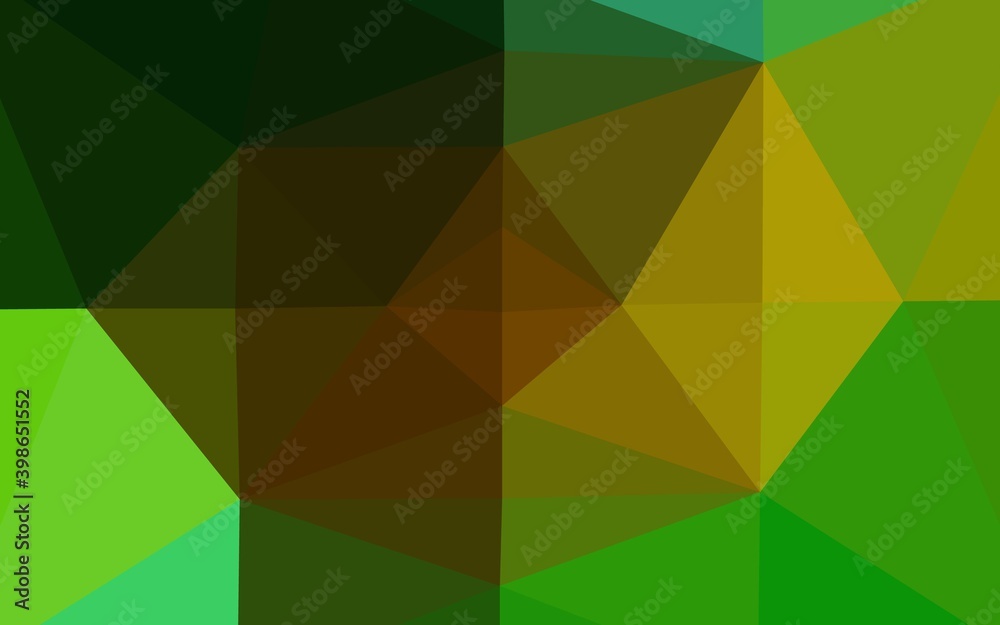 Fototapeta Dark Green, Yellow vector low poly layout. Brand new colorful illustration in with gradient. Completely new design for your business.