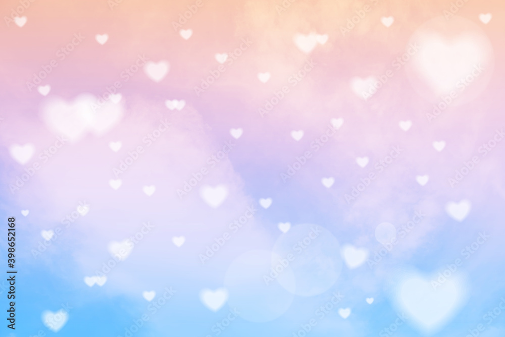 Fototapeta premium Abstract Soft Hearts for Valentines Day Background