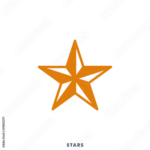 Star icon design logotype vector illustration