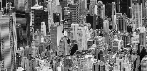 NEW YORK CITY - JUNE 2013  Exterior view of Manhattan skyscrapers