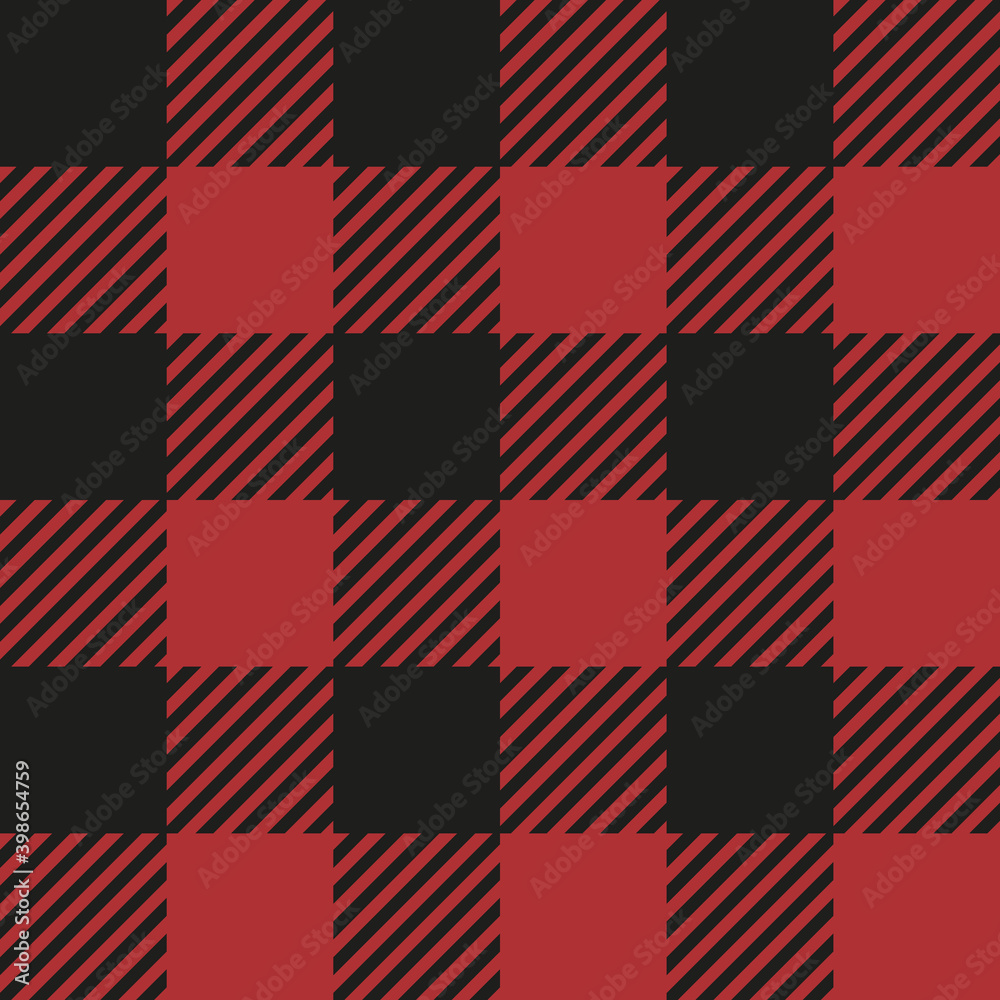 Red Buffalo Check Plaid Seamless Pattern Classic style red and black buffalo check flannel plaid seamless pattern. Red Buffalo Check Plaid Seamless Pattern Classic style red and black buffalo check flannel plaid seamless pattern.