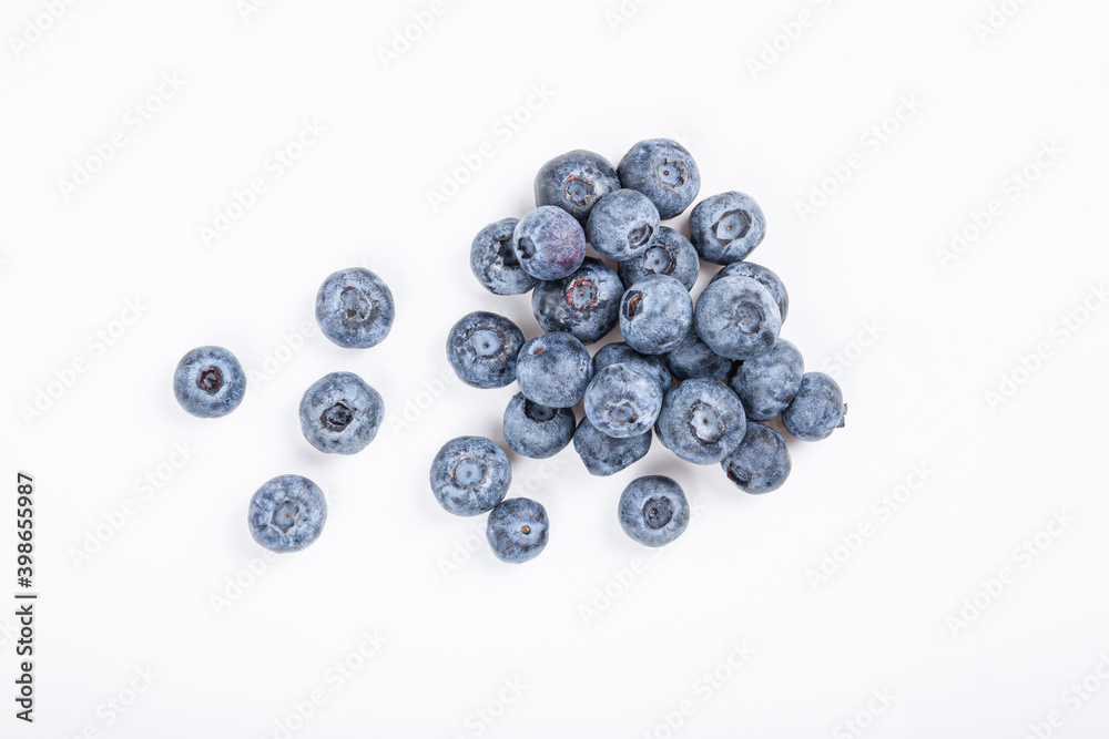 Blueberry. Fresh blueberries isolated on white background.