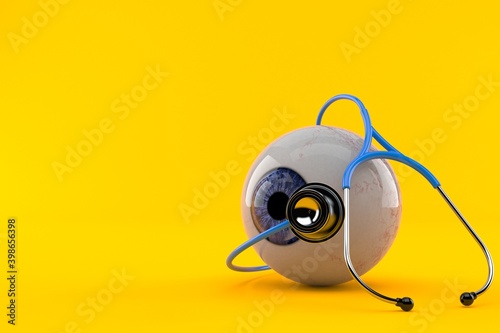 Eye ball with stethoscope