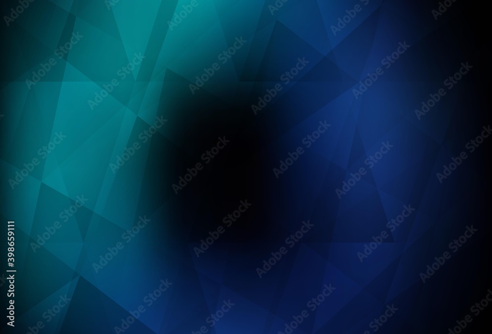 Dark BLUE vector polygon abstract background. Dark BLUE vector polygon abstract background.