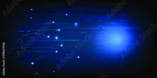 Technology science and digital abstract blue hi tech background.Vector illustrations.