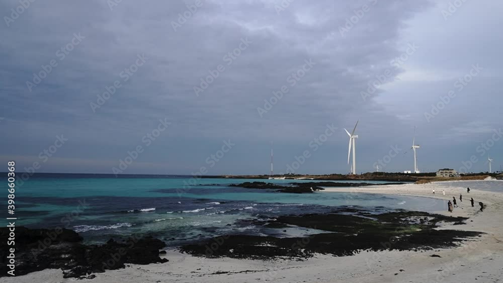 Kimnyeong Beach on Jeju Island, South Korea. Kimnyeong Beach on Jeju Island, South Korea.