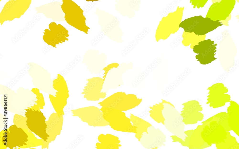 Light Green, Yellow vector backdrop with memphis shapes. Light Green, Yellow vector backdrop with memphis shapes.