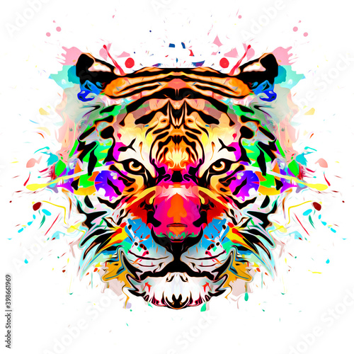 tiger head tattoo design