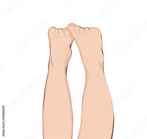 Female legs on soft background. Vector, illustration. Hygiene home vector