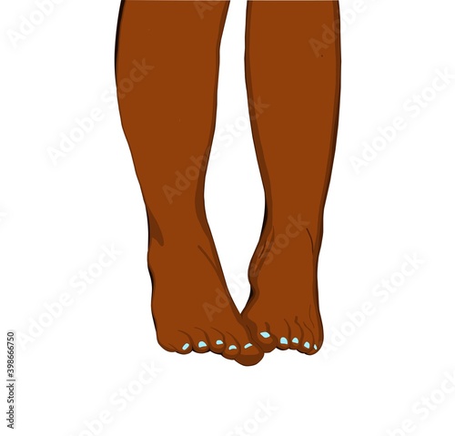 Female legs on soft background. Vector, illustration. Hygiene home vector