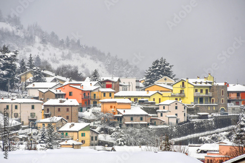 village in the snow