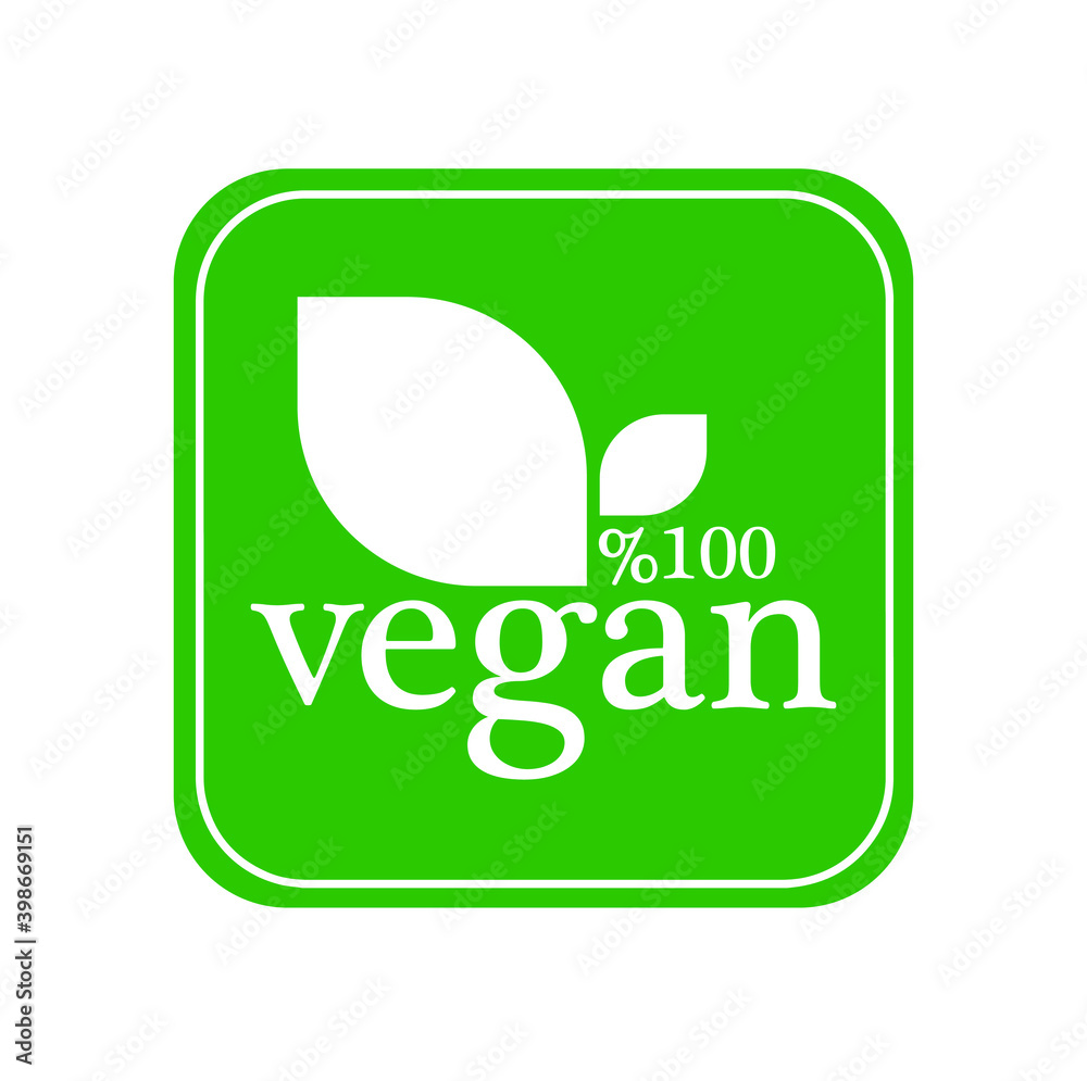 vegan icon on white background vegan icon on white background