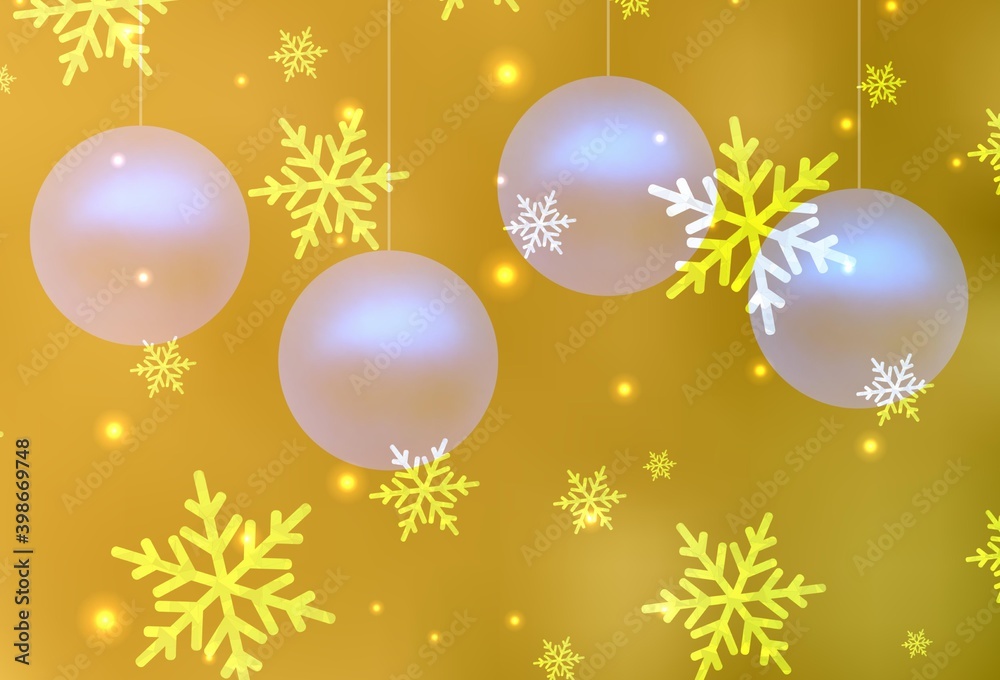 Dark Yellow vector pattern in Christmas style. Dark Yellow vector pattern in Christmas style.