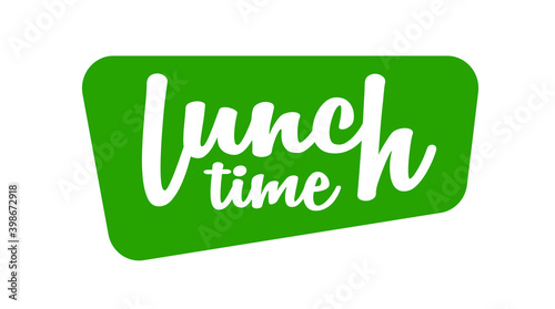 Lunch time with creatif font design.	