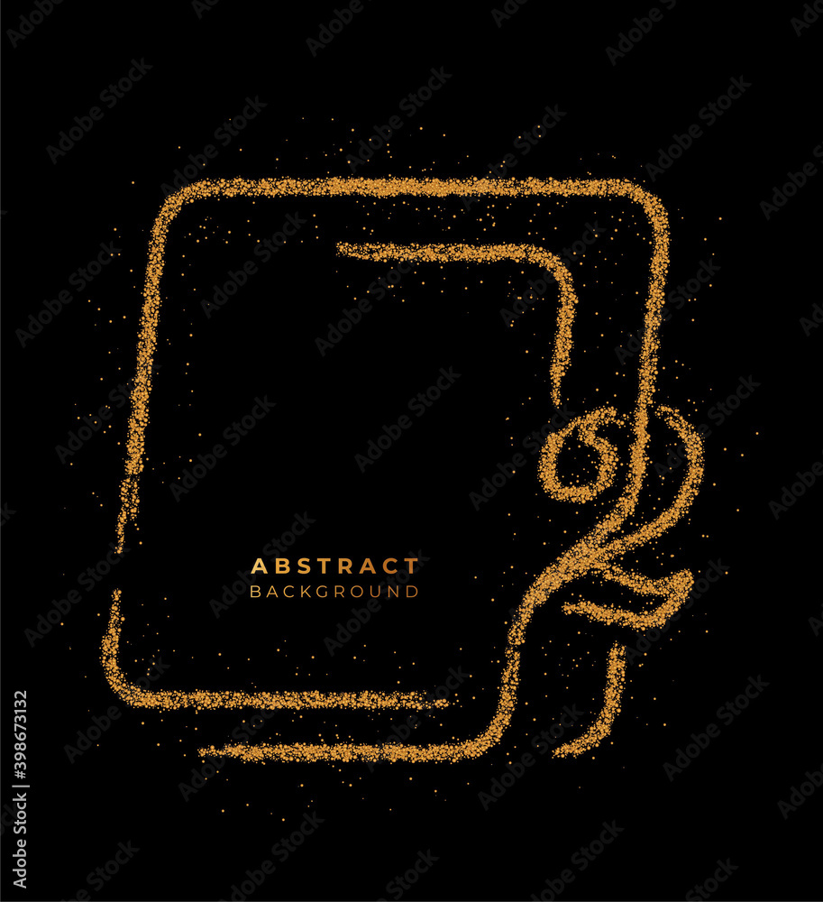 Particle number two on the Square banner  text Vector Design.