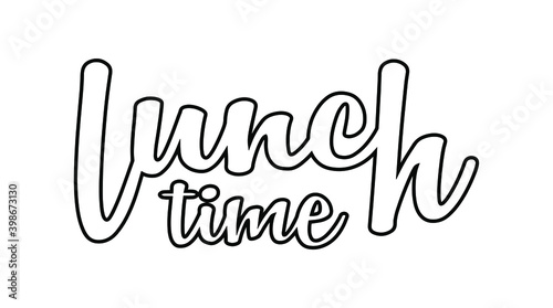 Lunch time with creatif font design.	