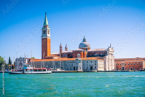 San Giorgio di Maggiore church on a sunny day in Venice, Italy