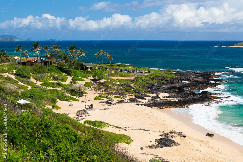 Makapu'u Beach, wide beach for swimming, Oahu, Hawaii