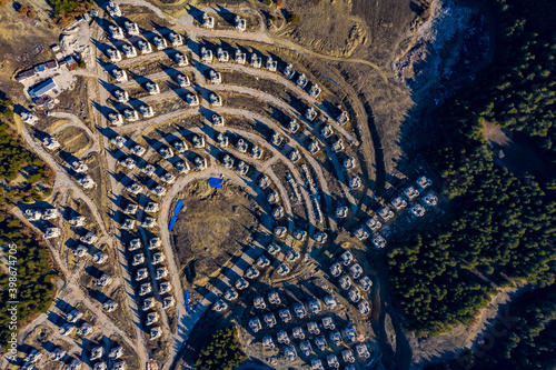 Burj Al Babas aus der Luft | Luftbilder von der Geisterstadt Burj Al Babas in der Türkei photo