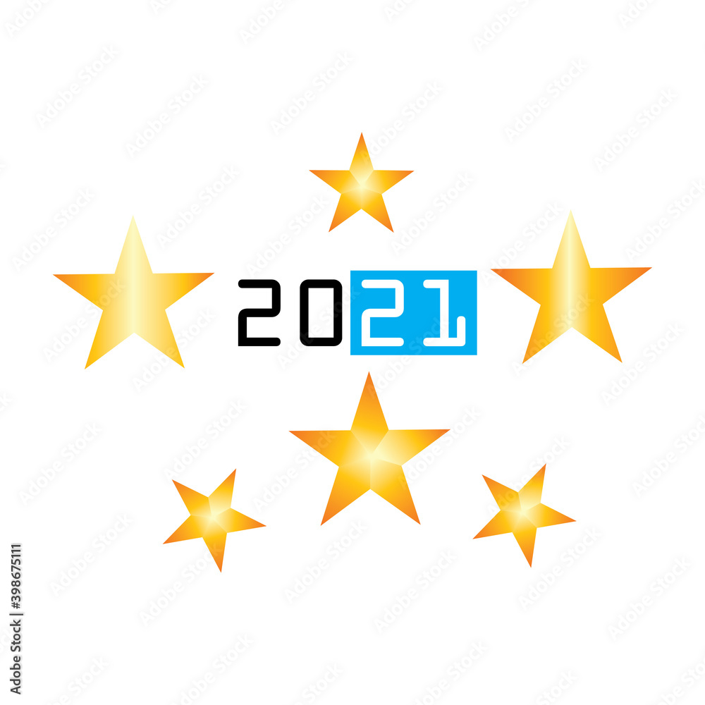 Fototapeta premium New year symbol colorful illustration template vector design background