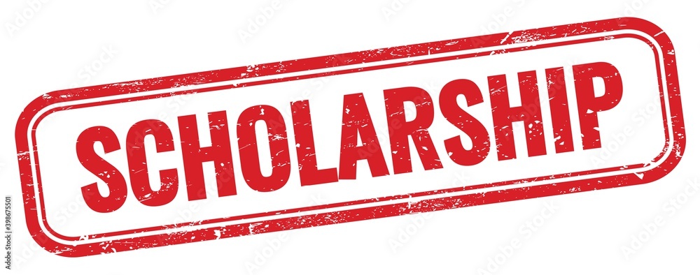 SCHOLARSHIP text on red grungy stamp. SCHOLARSHIP text on red grungy stamp.