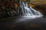 A waterfall from a tributary of The River Tawe not far from its source in the Brecon Beacons, South Wales, UK.
