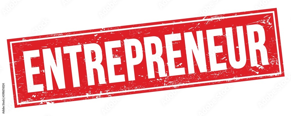 ENTREPRENEUR text on red grungy rectangle stamp. ENTREPRENEUR text on red grungy rectangle stamp.