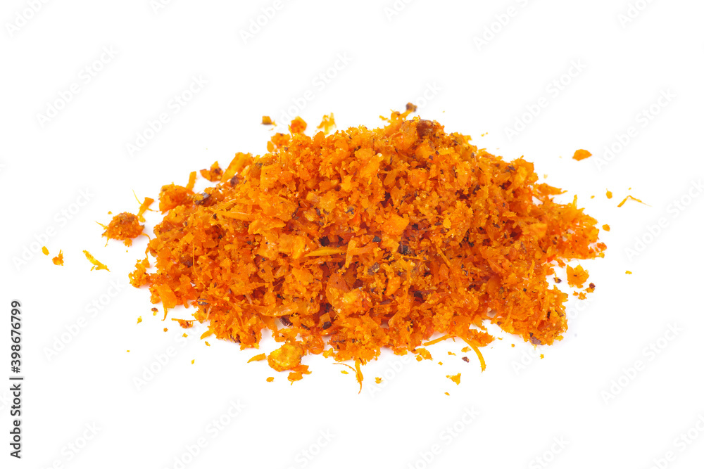 Pile of asafoetida(or hing) isolated on a white background Pile of asafoetida(or hing) isolated on a white background