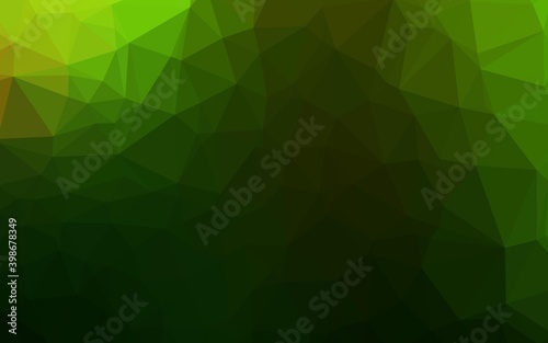 Light Green vector polygon abstract background. Geometric illustration in Origami style with gradient. Template for your brand book.