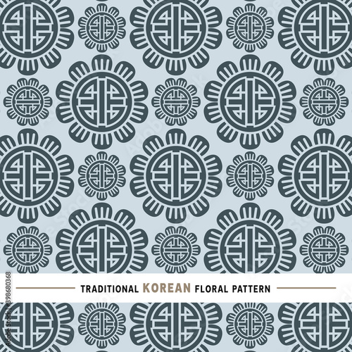 Traditional Korean floral pattern