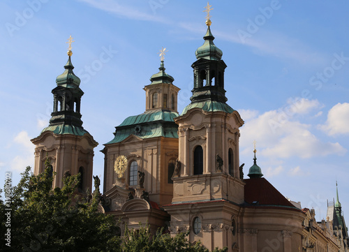 Prague, Pr, Czech Republic - August 23, 2016: Church of Saint Ni
