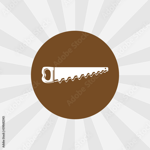 saw isolated vector icon. tool design element