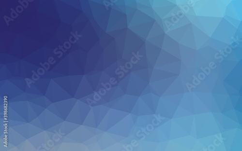 Light BLUE vector polygon abstract backdrop. Creative illustration in halftone style with gradient. Polygonal design for your web site.