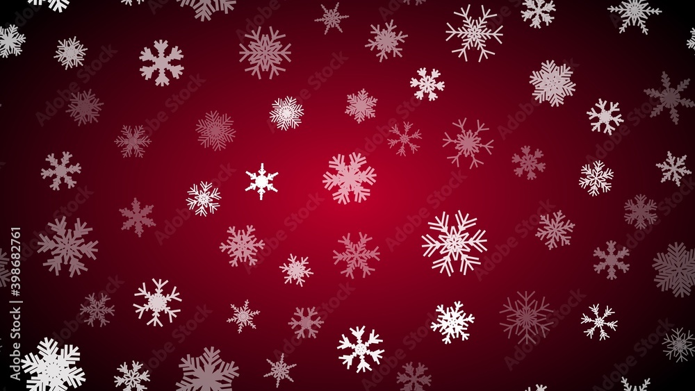 Red Christmas background snow illustration xmas. vector ornament Red Christmas background snow illustration xmas. vector ornament