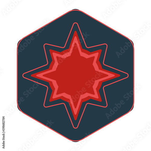 Simple flat style sun logo