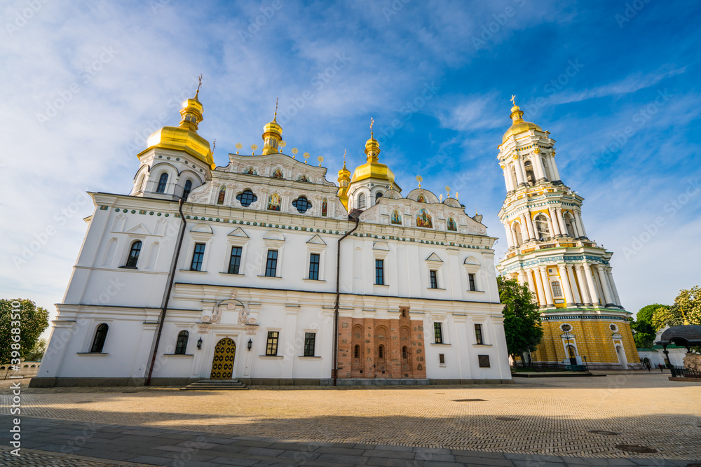 Great Lavra bell tower and Uspenskiy Sobor Cathedral in Kiev, Ukraine 
