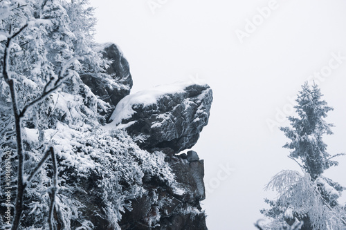 Góry Stołowe narożnik zimą