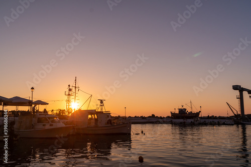 Beautiful sunset over the bay in Chania, Crete. © Marcin