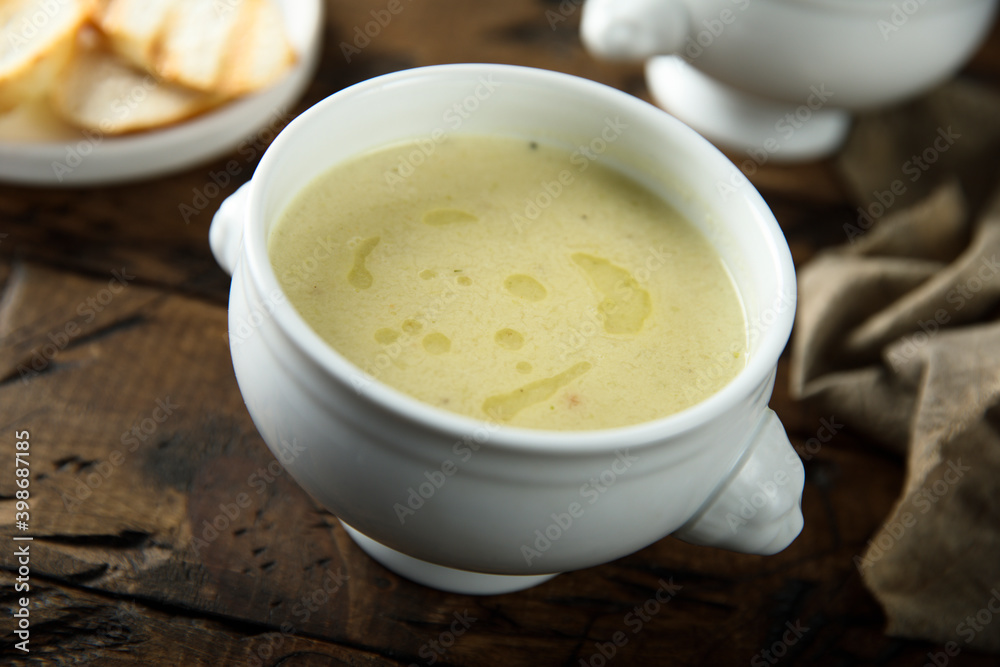 Celery asparagus soup with truffle oil Celery asparagus soup with truffle oil