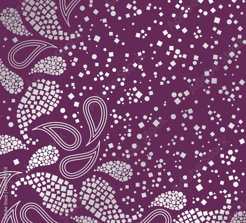 traditional paisley floral pattern , textile , Rajasthan, India	