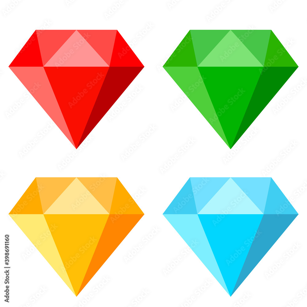 Gem stone vector icon Gem stone vector icon