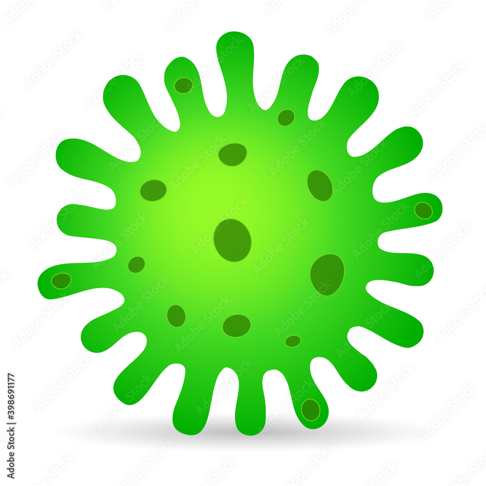 Obraz premium Microbe vector cartoon