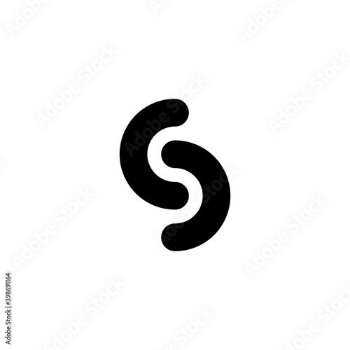 Black letter CD initial logo icon