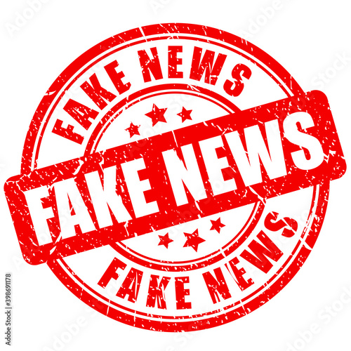 Grunge stamp fake news