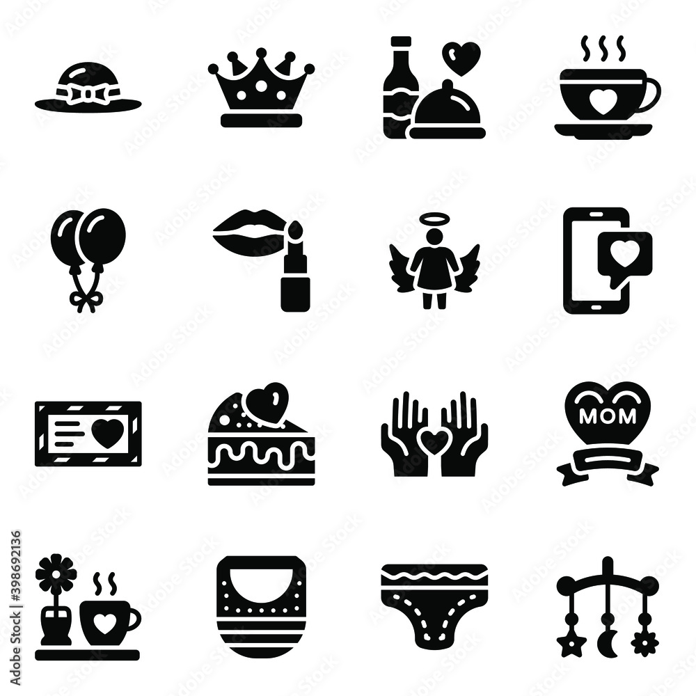 Mothers Day Elements Solid Icons
Mothers Day Elements Solid Icons