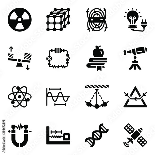 Pack of Physics in Solid Icons
