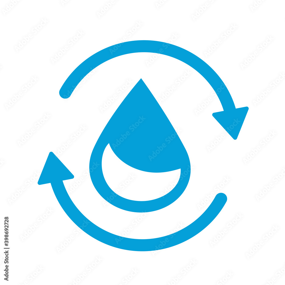 Water cycle icon isolated on white background. Water cycle icon for web site, app and logo. Creative art concept, vector illustration, eps 10 Water cycle icon isolated on white background. Water cycle icon for web site, app and logo. Creative art concept, vector illustration, eps 10